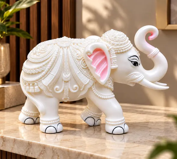 Handcrafted_Elephant_Showpiece_For_Home_Decor_Resin_Elephant_Statue_With_Trunk_Up_For_Good_Luck_Decorative_Elephant_Figurine_For_Office_Desk_Table_Shelf_Decoration_Housewarming_Gift_13_9_Cm