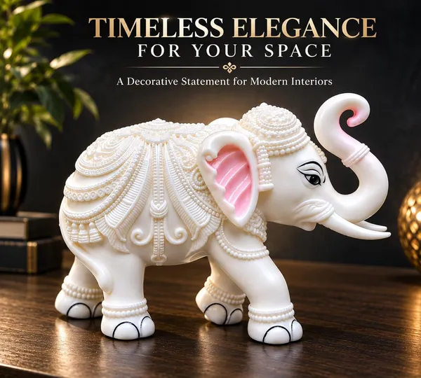 Handcrafted_Elephant_Showpiece_For_Home_Decor_Resin_Elephant_Statue_With_Trunk_Up_For_Good_Luck_Decorative_Elephant_Figurine_For_Office_Desk_Table_Shelf_Decoration_Housewarming_Gift_10_7_Cm