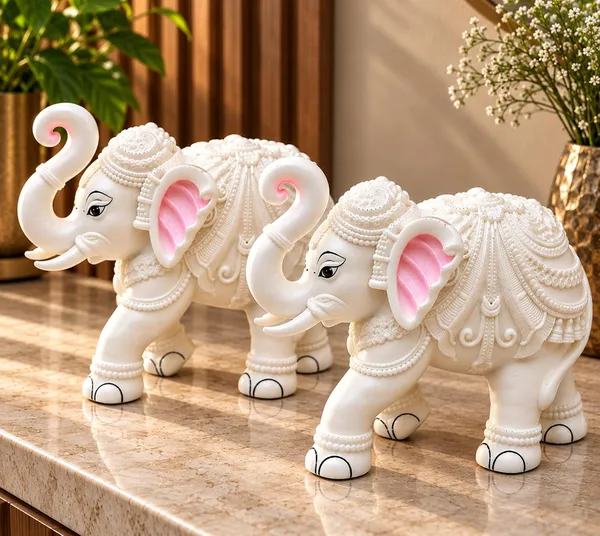 Elephant_Showpiece_For_Home_Decor_Set_Of_2_Handcrafted_Premium_Resin_Elephant_Statue_Trunk_Up_For_Good_Luck_Decorative_Showpiece_For_Office_Desk_Living_Room_Table_Gift_White_Pink_10_7_Cm