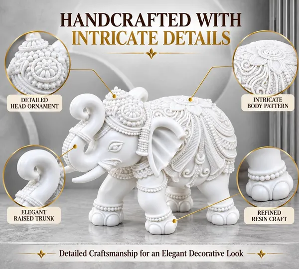 Handcrafted_Elephant_Showpiece_For_Home_Decor_Resin_Elephant_Statue_With_Trunk_Up_For_Good_Luck_Decorative_Elephant_Figurine_For_Office_Desk_Table_Shelf_Decoration_Housewarming_Gift_13_9_Cm