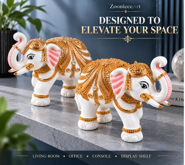 Elephant_Showpiece_For_Home_Decor_Set_Of_2_Handcrafted_Premium_Resin_Elephant_Statue_Trunk_Up_For_Good_Luck_Decorative_Showpiece_For_Office_Desk_Living_Room_Table_Gift_White_Gold_10_7_Cm