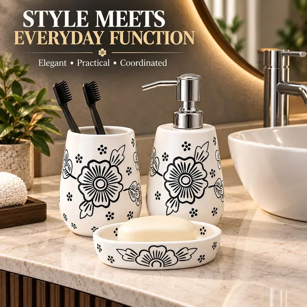 Black_&_White_Ceramic_Glossy_Glazed_Finish_Soap_Dispenser_&_Toothbrush_Holder_&_Soap_Dish_For_Bathroom