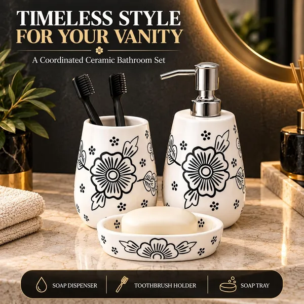 Black_&_White_Ceramic_Glossy_Glazed_Finish_Soap_Dispenser_&_Toothbrush_Holder_&_Soap_Dish_For_Bathroom