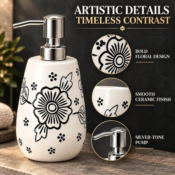 Black_&_White_Ceramic_Glossy_Glazed_Finish_Soap_Dispenser_&_Toothbrush_Holder_&_Soap_Dish_For_Bathroom