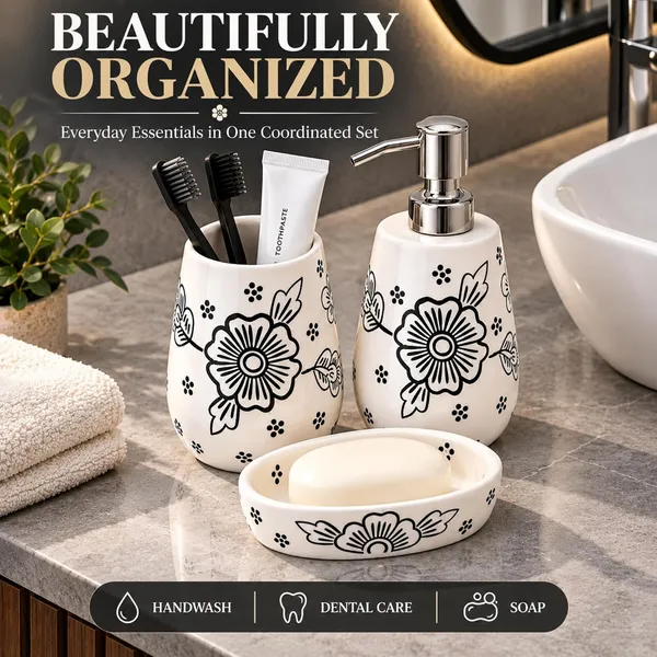 Black_&_White_Ceramic_Glossy_Glazed_Finish_Soap_Dispenser_&_Toothbrush_Holder_&_Soap_Dish_For_Bathroom