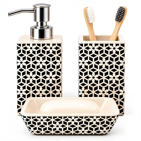 Multicolor_Ceramic_Glossy_Glazed_Finish_Soap_Dispenser_&_Toothbrush_Holder_&_Soap_Dish_For_Bathroom