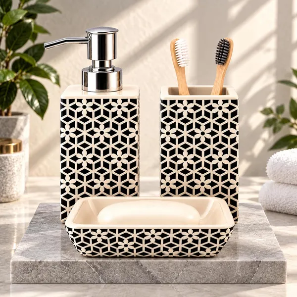 Multicolor_Ceramic_Glossy_Glazed_Finish_Soap_Dispenser_&_Toothbrush_Holder_&_Soap_Dish_For_Bathroom
