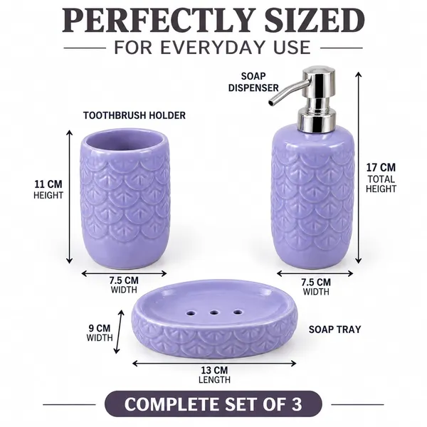 Lavender_Ceramic_Glossy_Glazed_Finish_Soap_Dispenser_&_Toothbrush_Holder_&_Soap_Dish_For_Bathroom