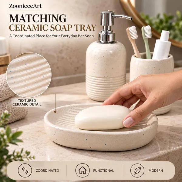 Cream_Ceramic_Glossy_Glazed_Finish_Soap_Dispenser_&_Toothbrush_Holder_&_Soap_Dish_For_Bathroom