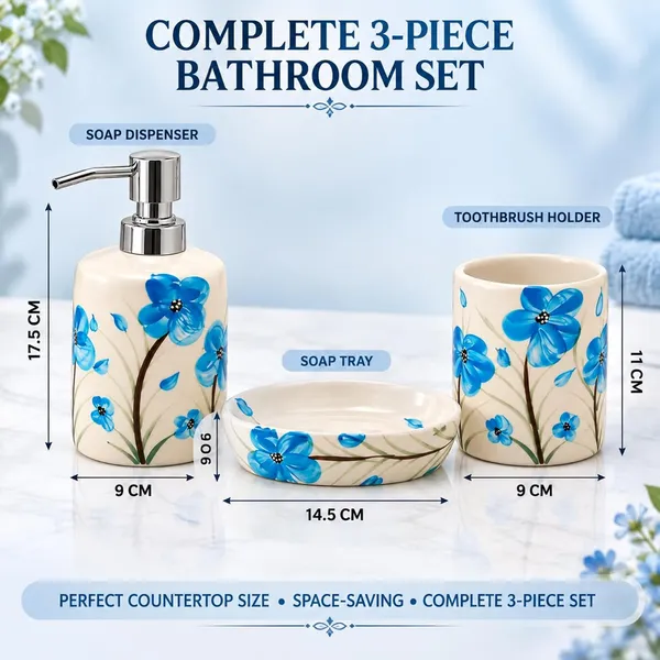 Multicolor_Ceramic_Glossy_Glazed_Finish_Soap_Dispenser_&_Toothbrush_Holder_&_Soap_Dish_For_Bathroom