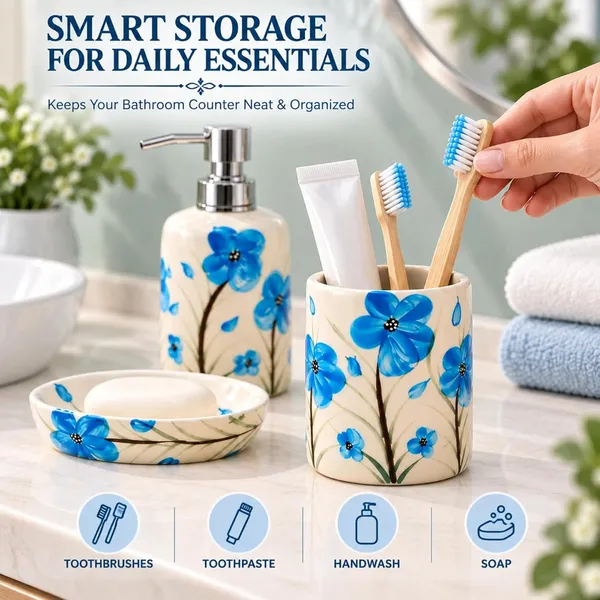 Multicolor_Ceramic_Glossy_Glazed_Finish_Soap_Dispenser_&_Toothbrush_Holder_&_Soap_Dish_For_Bathroom