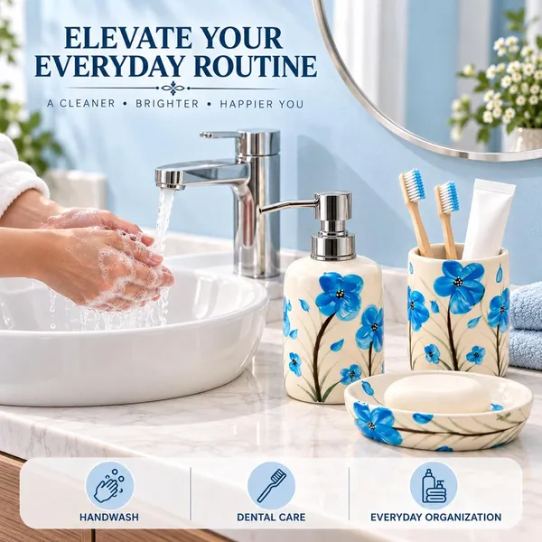 Multicolor_Ceramic_Glossy_Glazed_Finish_Soap_Dispenser_&_Toothbrush_Holder_&_Soap_Dish_For_Bathroom