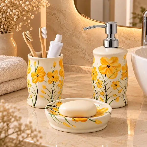 Multicolor_Ceramic_Glossy_Glazed_Finish_Soap_Dispenser_&_Toothbrush_Holder_&_Soap_Dish_For_Bathroom