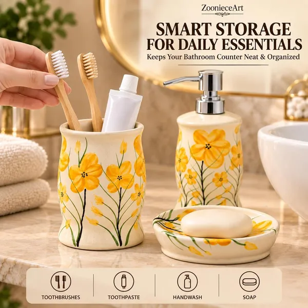 Multicolor_Ceramic_Glossy_Glazed_Finish_Soap_Dispenser_&_Toothbrush_Holder_&_Soap_Dish_For_Bathroom