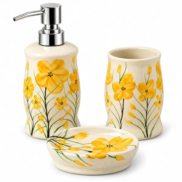 Multicolor_Ceramic_Glossy_Glazed_Finish_Soap_Dispenser_&_Toothbrush_Holder_&_Soap_Dish_For_Bathroom