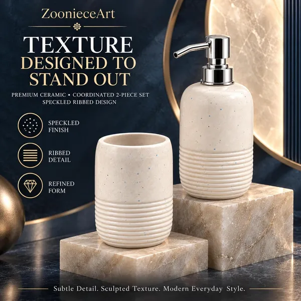 Cream_Ceramic_Glossy_Glazed_Finish_Soap_Dispenser_With_Pump_&_Toothbrush_Holder_For_Bathroom
