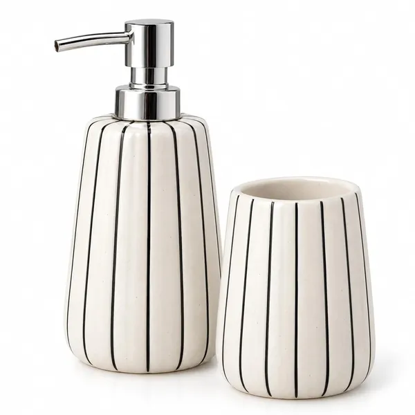Multicolor_Ceramic_Glossy_Glazed_Finish_Soap_Dispenser_With_Pump_&_Toothbrush_Holder_For_Bathroom
