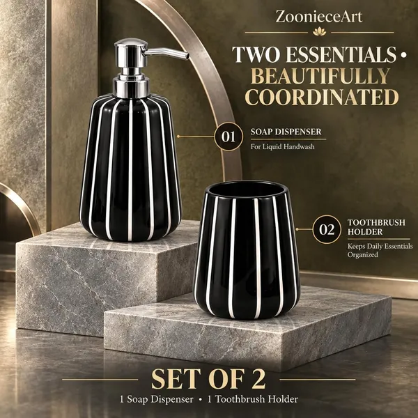 Multicolor_Ceramic_Glossy_Glazed_Finish_Soap_Dispenser_With_Pump_&_Toothbrush_Holder_For_Bathroom
