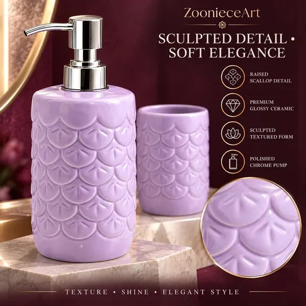 Purple_Ceramic_Glossy_Glazed_Finish_Soap_Dispenser_With_Pump_&_Toothbrush_Holder_For_Bathroom