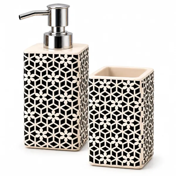 Multicolor_Ceramic_Glossy_Glazed_Finish_Soap_Dispenser_With_Pump_&_Toothbrush_Holder_For_Bathroom
