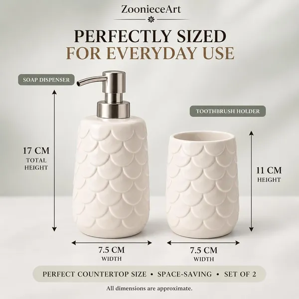 Cream_Ceramic_Glossy_Glazed_Finish_Soap_Dispenser_With_Pump_&_Toothbrush_Holder_For_Bathroom