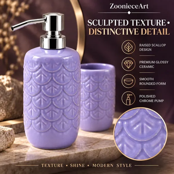 Lavender_Ceramic_Glossy_Glazed_Finish_Soap_Dispenser_With_Pump_&_Toothbrush_Holder_For_Bathroom