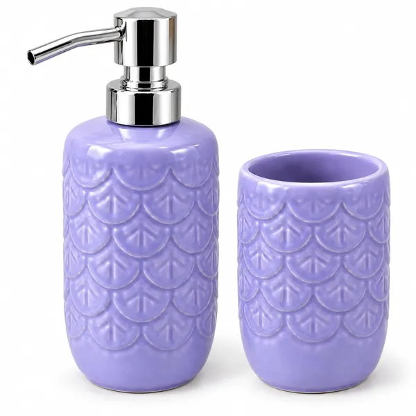 Lavender_Ceramic_Glossy_Glazed_Finish_Soap_Dispenser_With_Pump_&_Toothbrush_Holder_For_Bathroom
