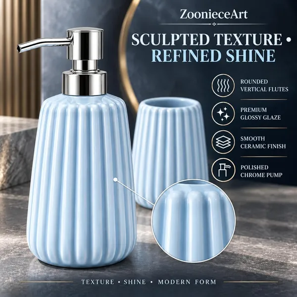 Blue_Ceramic_Glossy_Glazed_Finish_Soap_Dispenser_With_Pump_&_Toothbrush_Holder_For_Bathroom