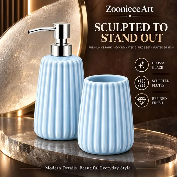 Blue_Ceramic_Glossy_Glazed_Finish_Soap_Dispenser_With_Pump_&_Toothbrush_Holder_For_Bathroom