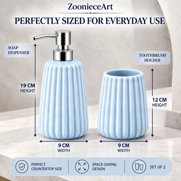 Blue_Ceramic_Glossy_Glazed_Finish_Soap_Dispenser_With_Pump_&_Toothbrush_Holder_For_Bathroom