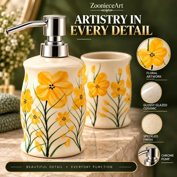 Multicolor_Ceramic_Glossy_Glazed_Finish_Soap_Dispenser_With_Pump_&_Toothbrush_Holder_For_Bathroom
