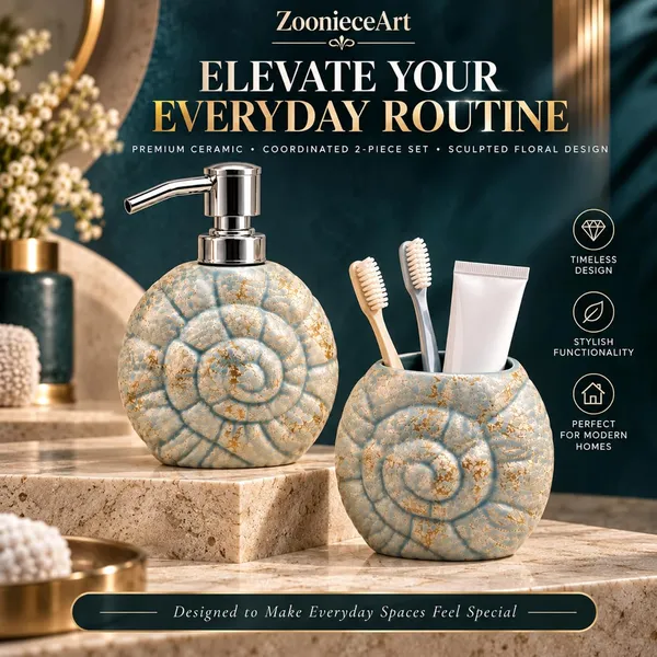 Multicolor_Ceramic_Glossy_Glazed_Finish_Soap_Dispenser_With_Pump_&_Toothbrush_Holder_For_Bathroom
