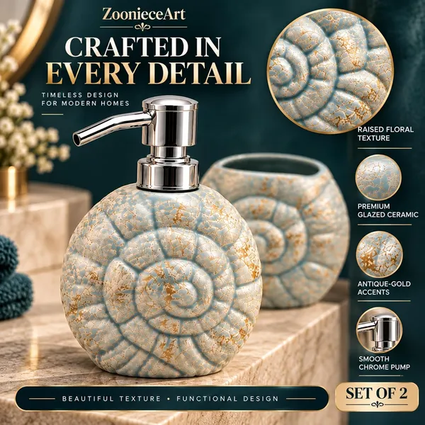 Multicolor_Ceramic_Glossy_Glazed_Finish_Soap_Dispenser_With_Pump_&_Toothbrush_Holder_For_Bathroom