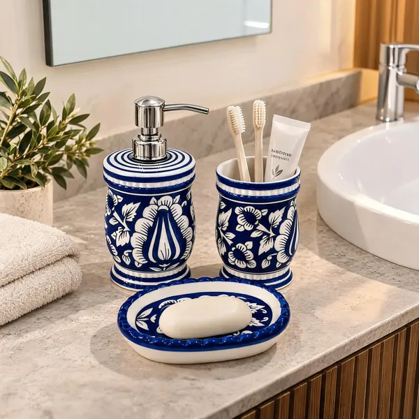 Multicolor_Ceramic_Glossy_Glazed_Finish_Soap_Dispenser_&_Toothbrush_Holder_&_Soap_Dish_For_Bathroom
