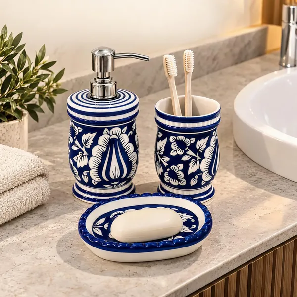 Multicolor_Ceramic_Glossy_Glazed_Finish_Soap_Dispenser_&_Toothbrush_Holder_&_Soap_Dish_For_Bathroom