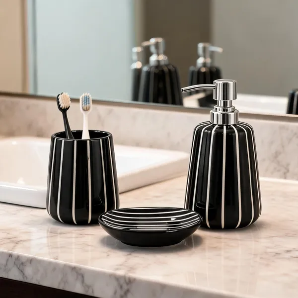 Multicolor_Ceramic_Glossy_Glazed_Finish_Soap_Dispenser_&_Toothbrush_Holder_&_Soap_Dish_For_Bathroom