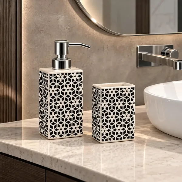Multicolor_Ceramic_Glossy_Glazed_Finish_Soap_Dispenser_With_Pump_&_Toothbrush_Holder_For_Bathroom