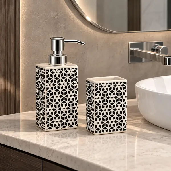 Multicolor_Ceramic_Glossy_Glazed_Finish_Soap_Dispenser_With_Pump_&_Toothbrush_Holder_For_Bathroom