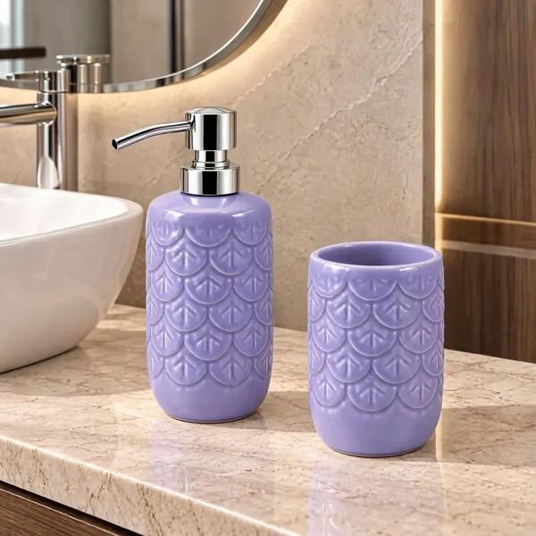 Lavender_Ceramic_Glossy_Glazed_Finish_Soap_Dispenser_With_Pump_&_Toothbrush_Holder_For_Bathroom