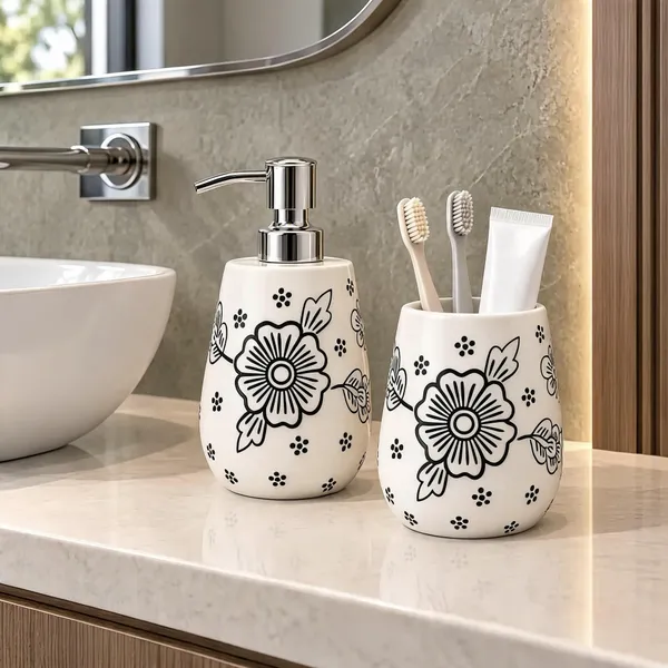 Multicolor_Ceramic_Glossy_Glazed_Finish_Soap_Dispenser_With_Pump_&_Toothbrush_Holder_For_Bathroom
