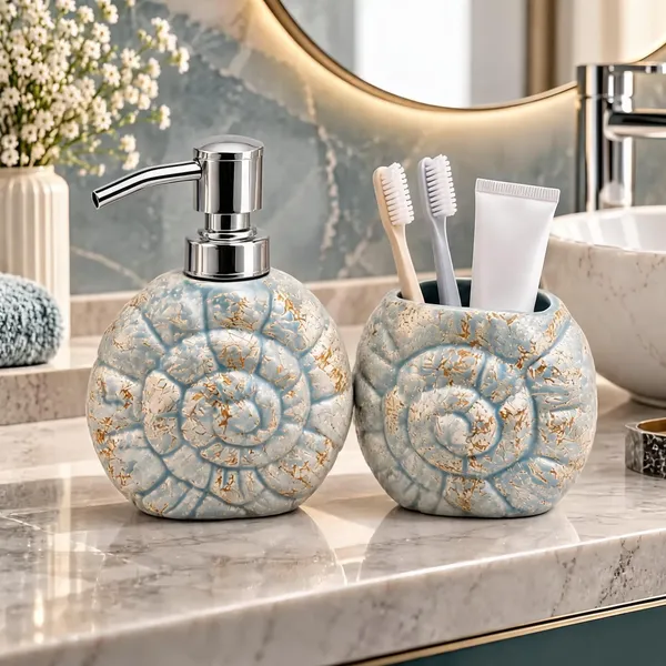 Multicolor_Ceramic_Glossy_Glazed_Finish_Soap_Dispenser_With_Pump_&_Toothbrush_Holder_For_Bathroom