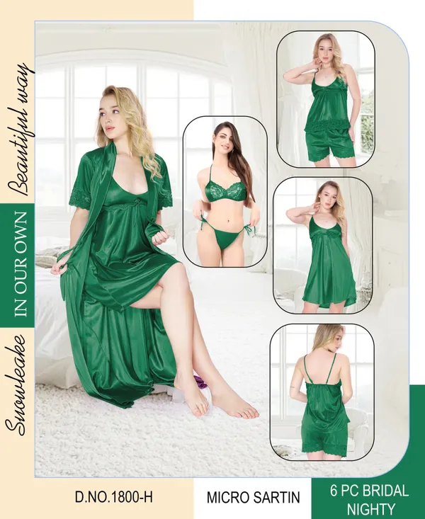 Green_Micro_Satin_Bridal_Nightwear_Set_for_Women