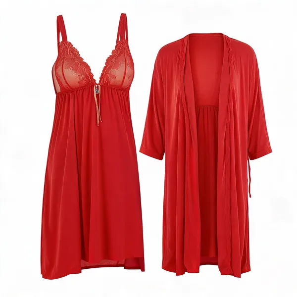 Red_Malai_Free_Size_Nightwear_Set_For_Women