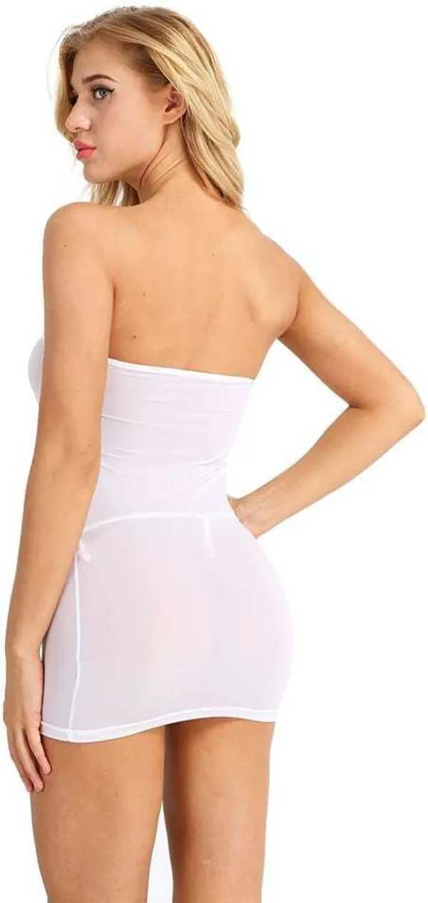 White_Strapless_Bodycon_Mini_Dress_for_Women
