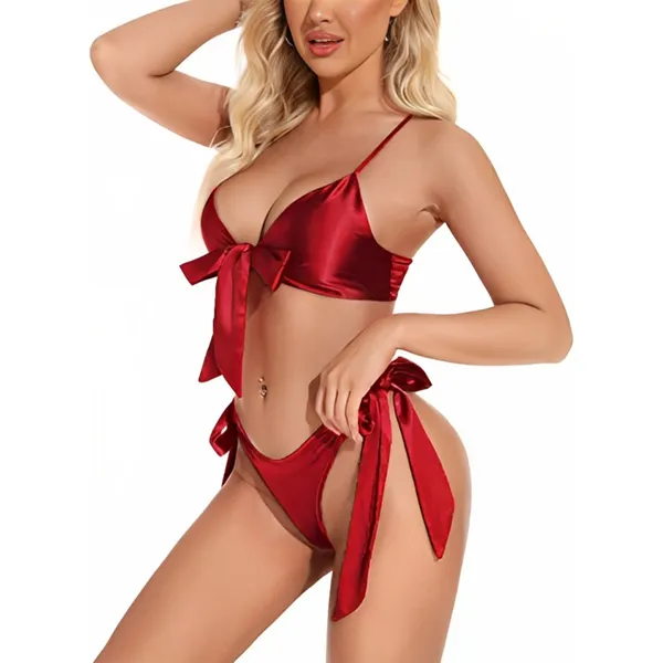 Red_Satin_Bow_Detail_Bikini_Set_for_Women