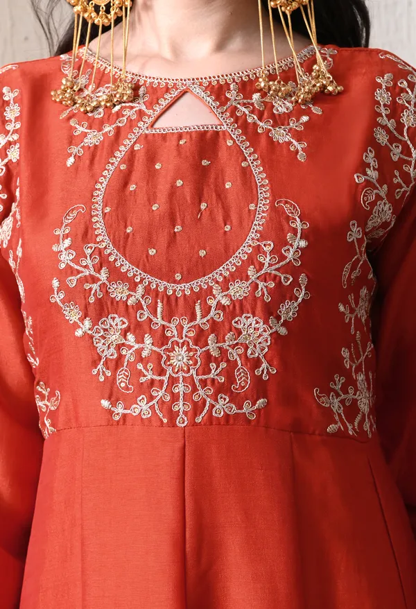 Red_Embroidered_Anarkali_Kurta_Set_For_Women