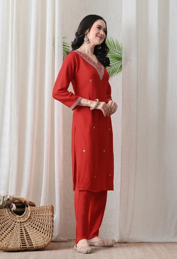 Red_Embroidered_Kurta_Set_for_Women