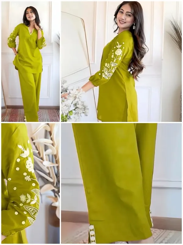 Green_Embroidered_Kurta_Pant_Set_for_Women