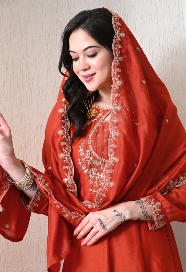 Red_Embroidered_Anarkali_Kurta_Set_For_Women