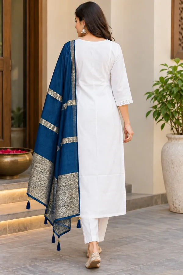 White_Embroidered_Straight_Kurta_Set_for_Women
